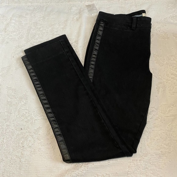 silence + noise Jeans Silence Noise Urban Outfitters Black High Rise Tuxedo Stripe Straight